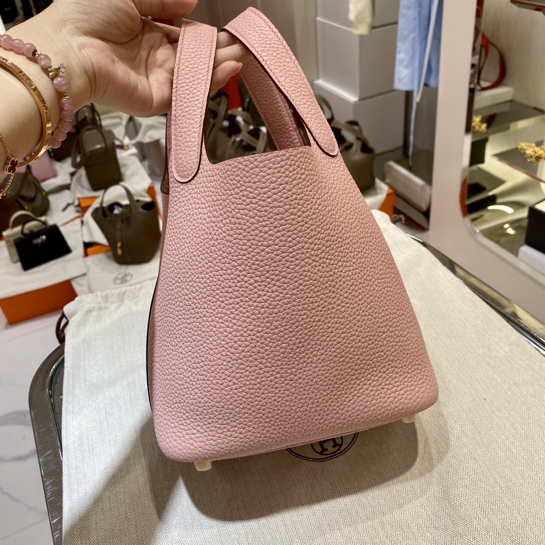 에르메스 피코탄 락18 핑크 금장